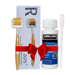 Kirkland Minoxidil Topical Solution USP, 5% | Zgts Derma Roller | ( Combo Pack)