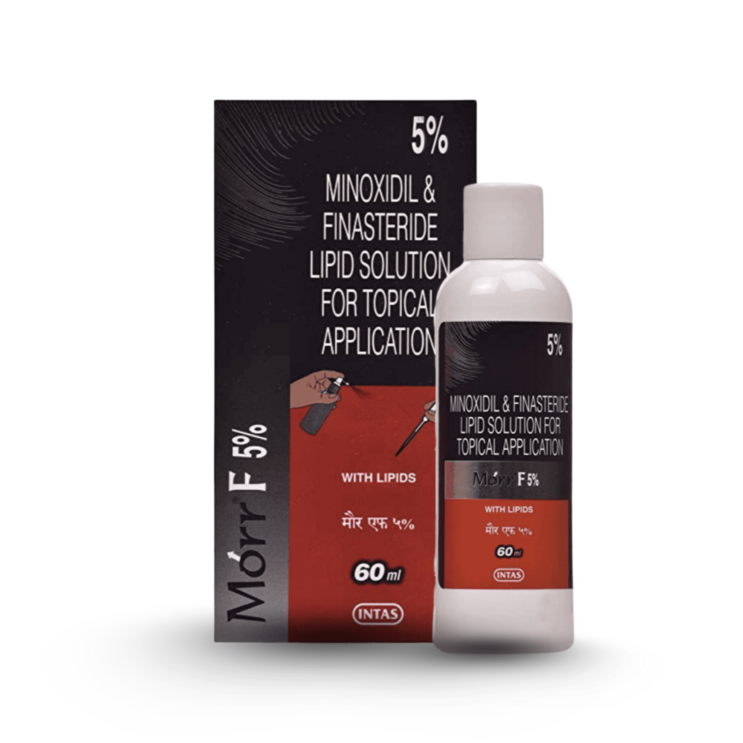 Morr F 5% minoxidil & Finasteride Lipid Solution (60 ml)  MADE IN INDIA