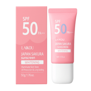 Laikou Japan Sakura Face Sunscreen SPF50 PA+++ 50gm Watery, Moisture, Whitening | Made in P.R.C